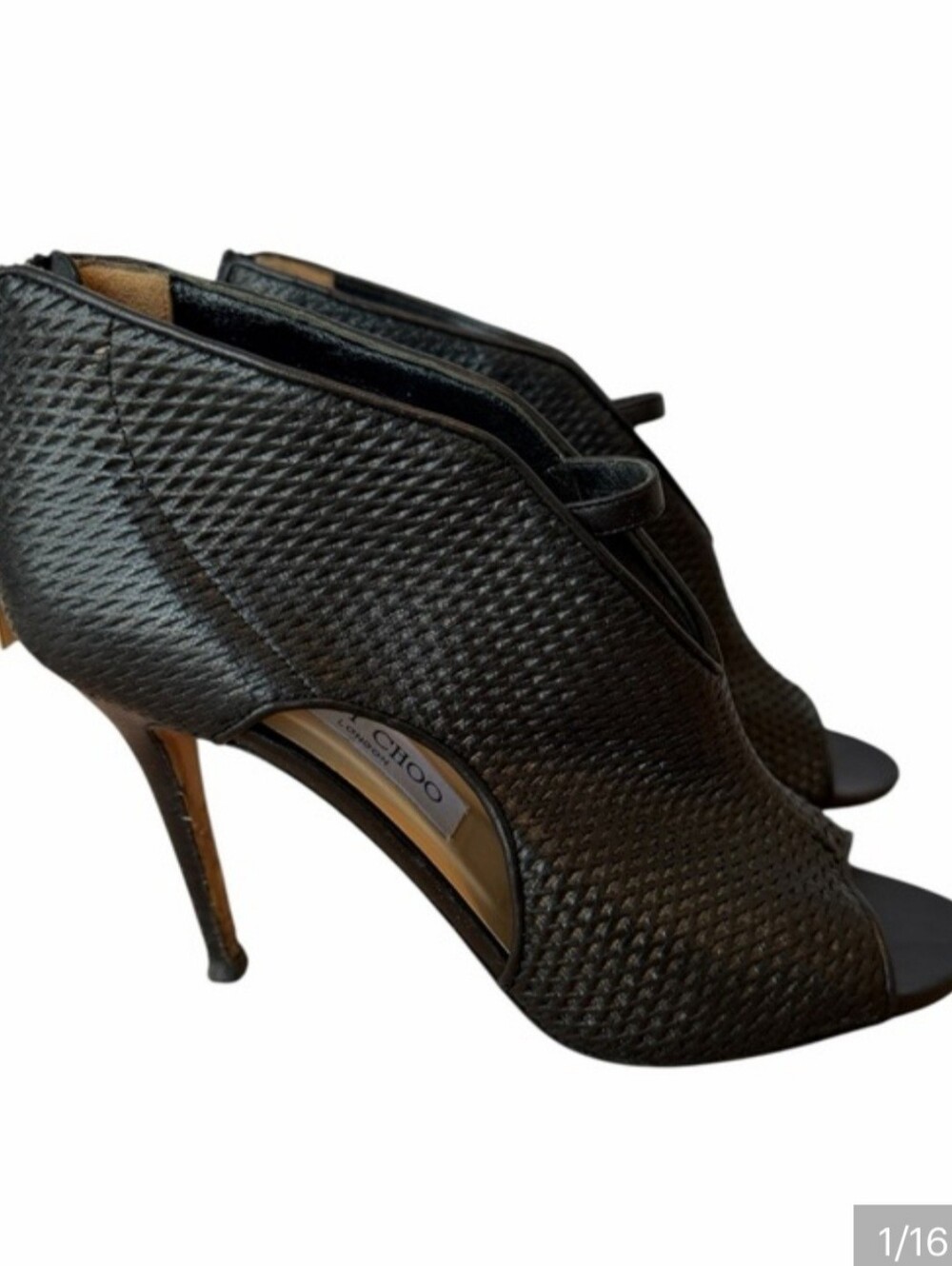 Jimmy Choo Tamali Perforated Leather and Mesh Booties Size 39/9 Never Wore